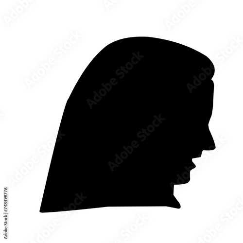 Women hijab silhouette icon