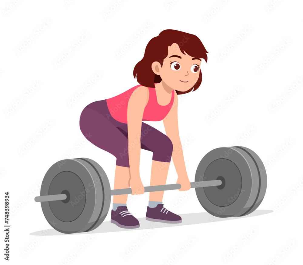 happy young sporty woman doing weight lifting happy young sporty woman doing weight lifting