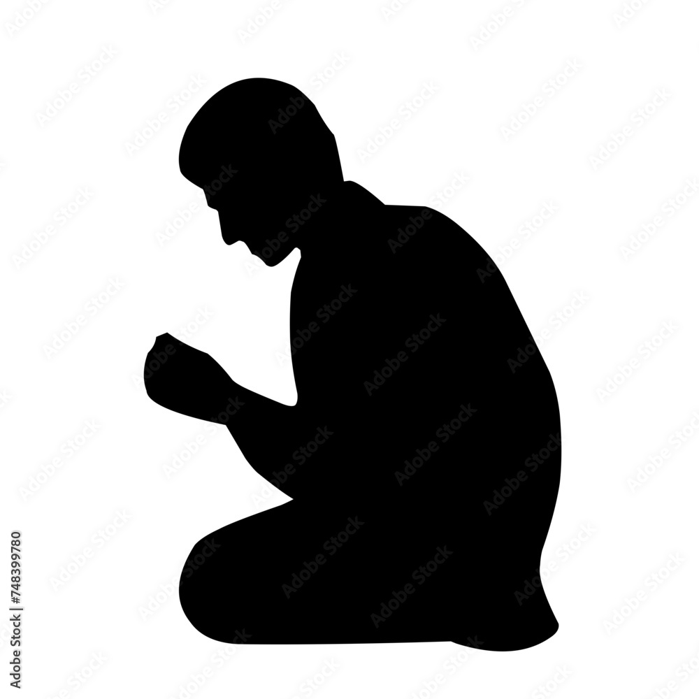 Muslim praying vector illustration