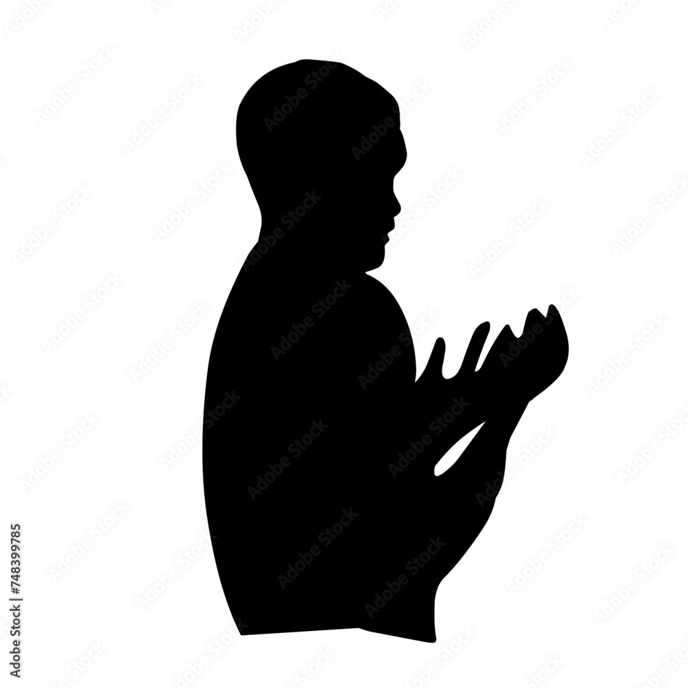Muslim praying vector illustration
