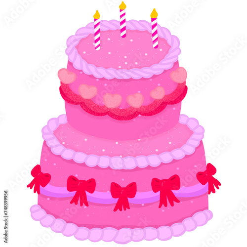Photography cake happy birthday number and gift