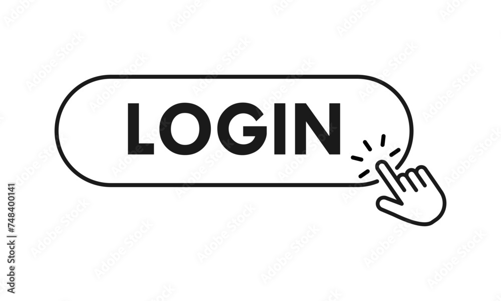 Login click design logo template illustration Login click design logo template illustration