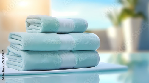 A stack of towels neatly stacked together