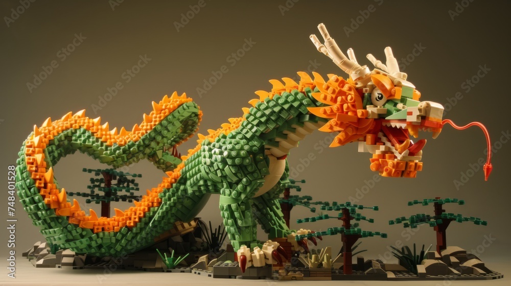 dragon made of flat bottom generative ai dragon made of flat bottom generative ai