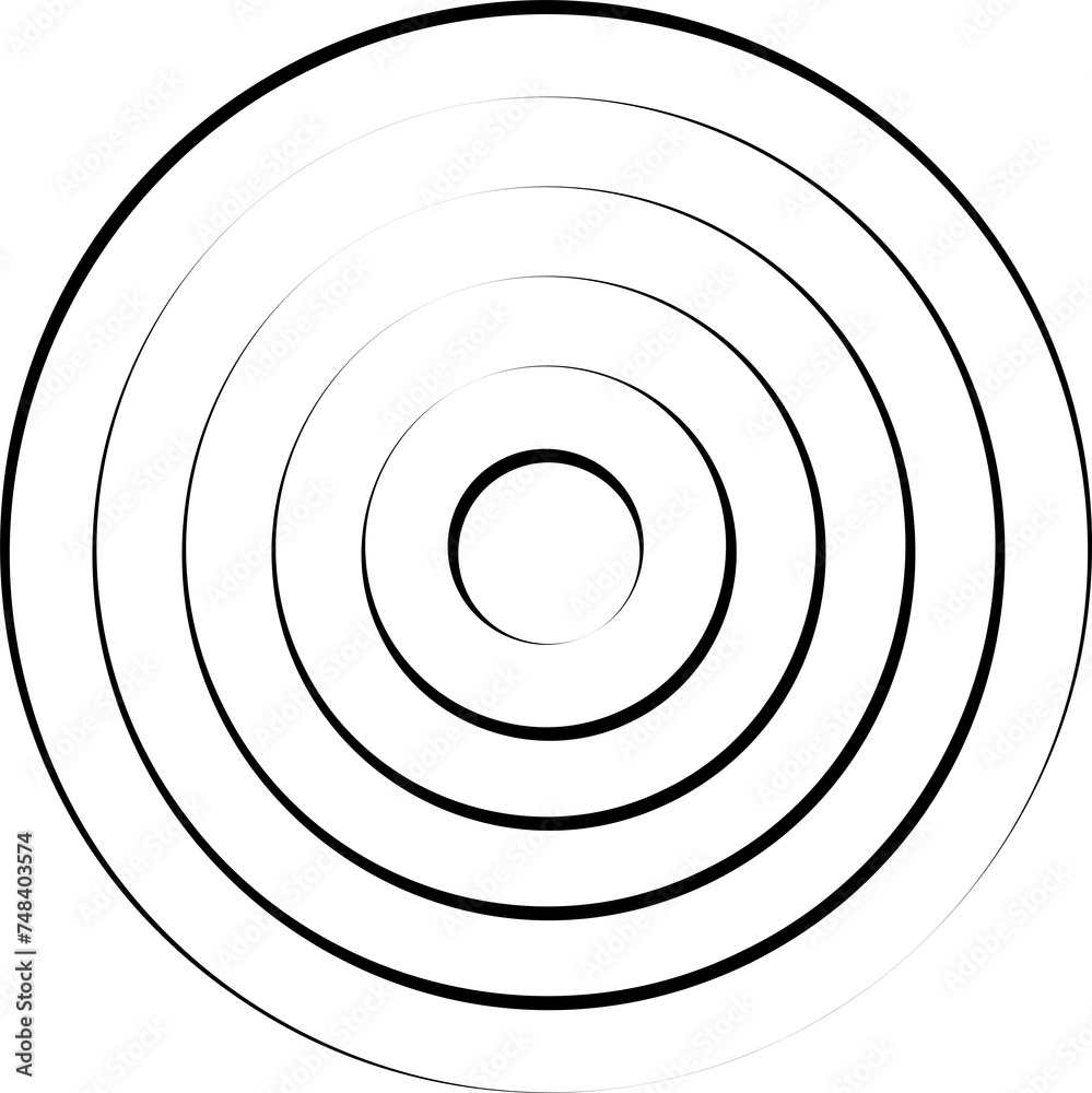 Circle concentric pattern. Geometric vortex ring shape Circle concentric pattern. Geometric vortex ring shape