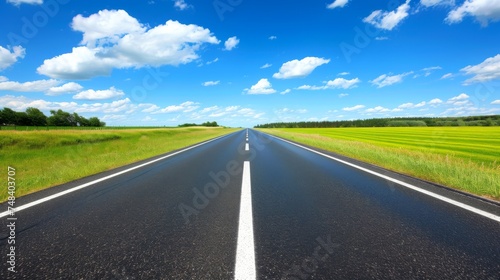 Empty asphalt road highway background © AITTHIPHONG