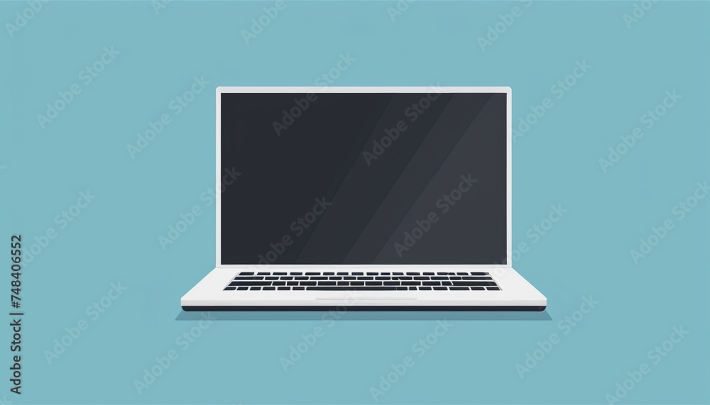 Stylish Vector Illustration of Laptop Computer Icon Stylish Vector Illustration of Laptop Computer Icon