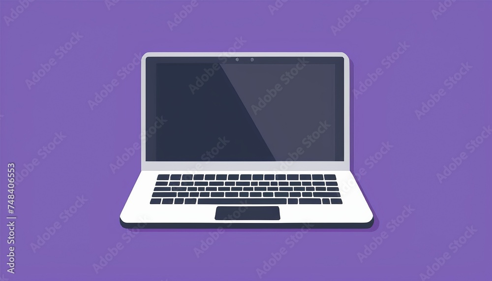 Flat Style Laptop Computer Icon for Modern Design Flat Style Laptop Computer Icon for Modern Design