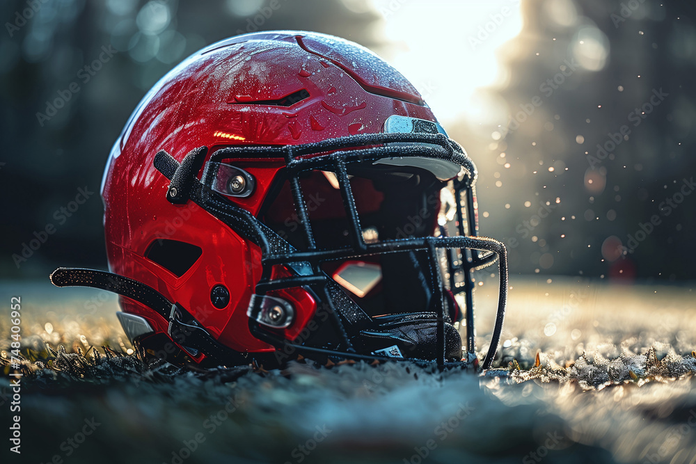 American football helmet, Generative AI American football helmet, Generative AI