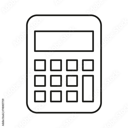 Calculator icon. Finance and mathematics tool. Vector illustration. EPS 10.