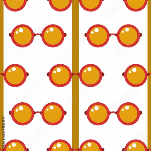 Red Yellow Glasses Patterns Design