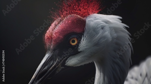 Eastern Sarus Crane Antigone antigone sharpii in nature : Generative AI photo