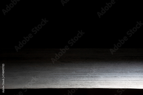 黒い座卓の背景、和風のテーブル photo
