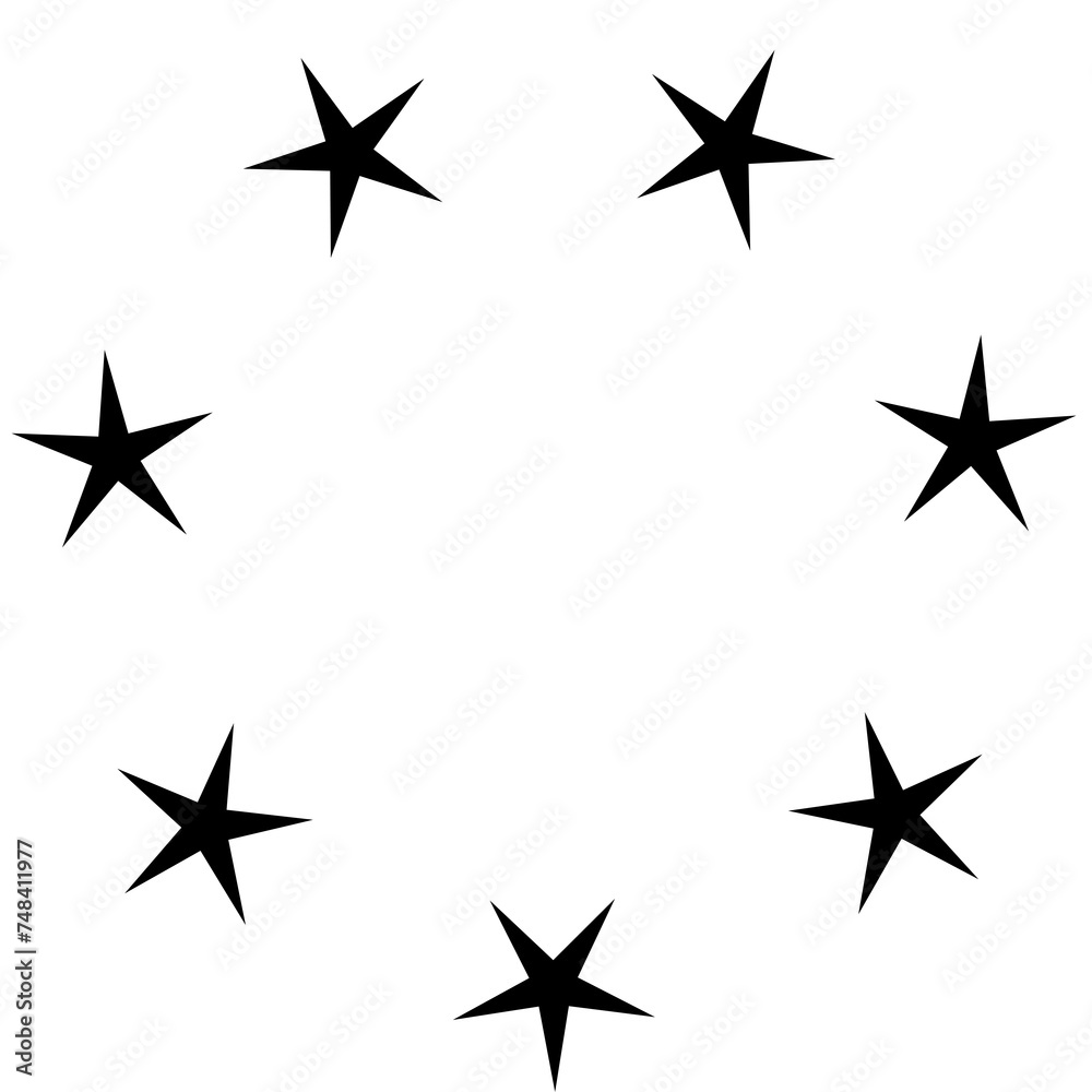 Stars circle round frame icon. Design element Stars circle round frame icon. Design element