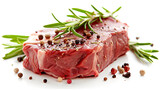 Raw Beef Steak with Herbs