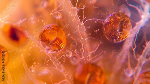Parasites under microscope and boy suffering from helminthiasis : Generative AI