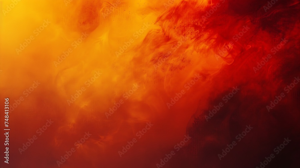Black yellow orange red sky Night Fiery red dramatic sky background with space for design Fire smoke explosion war horror concept : Generative AI