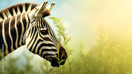 zebra eating grass wildlife under blue sky outdoor photography