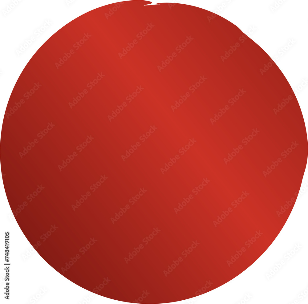 Red round brush painted, ink stamp, circle banner Red round brush painted, ink stamp, circle banner