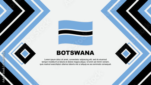 Botswana Flag Abstract Background Design Template. Botswana Independence Day Banner Wallpaper Vector Illustration. Botswana Design