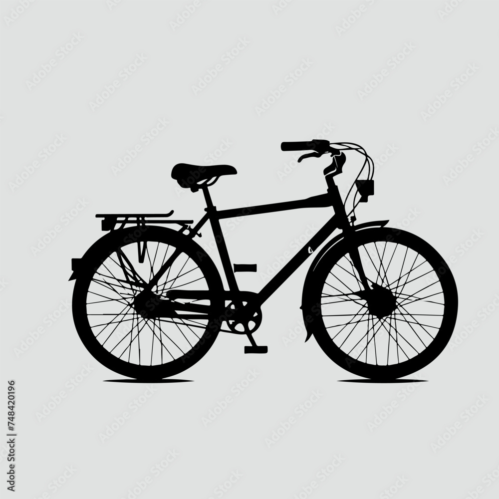 Bycycle silhouette vector illustration