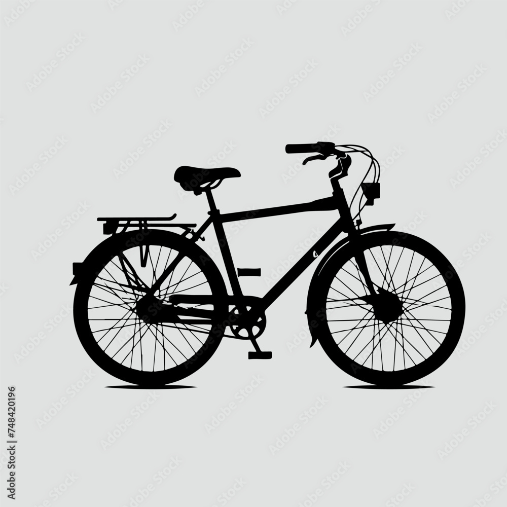 Fototapeta premium Bycycle silhouette vector illustration