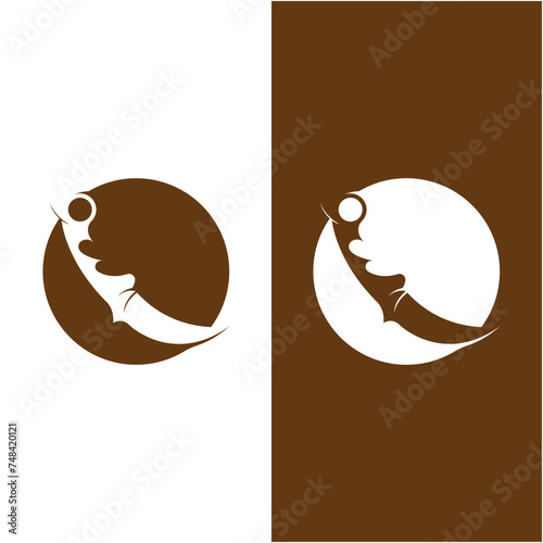 karambit knife vector logo, Indonesian traditional weapons