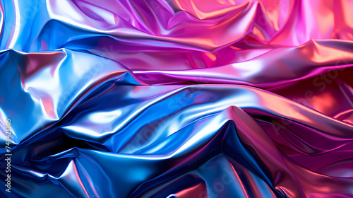 Holographic effect foil texture background, abstract textured colorful plastic background