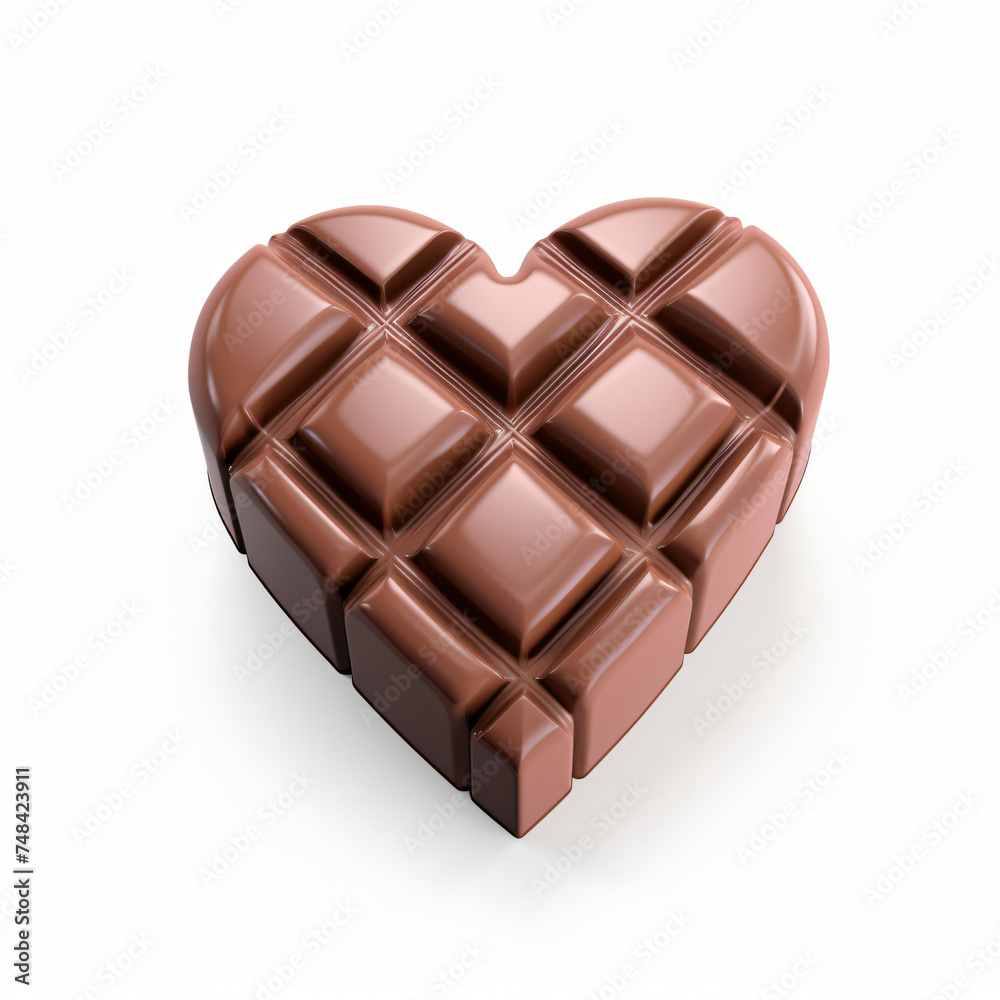 3d render icon of chocolate valentine cartoon isolated generated AI 3d render icon of chocolate valentine cartoon isolated generated AI