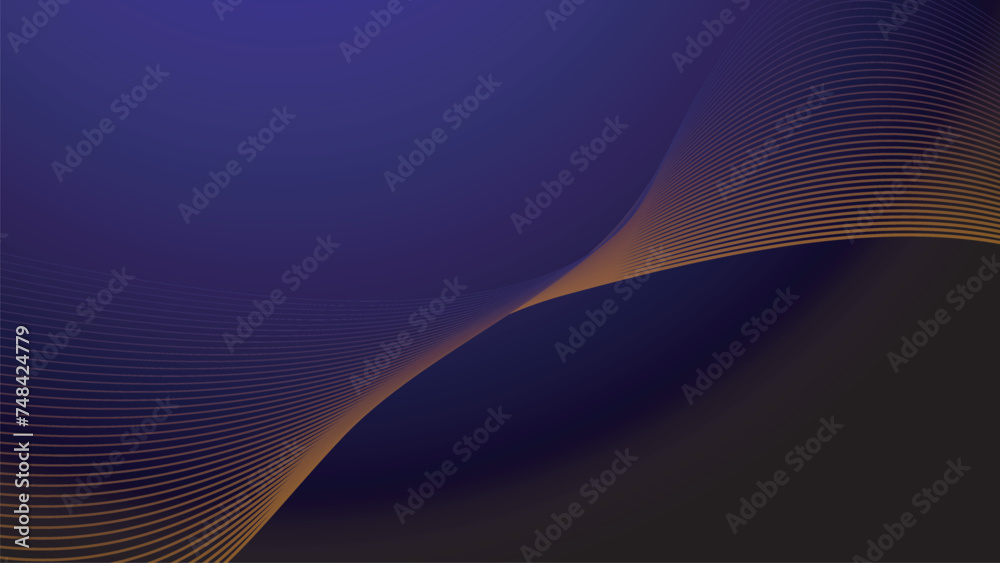 Dark Blue Abstract background wallpaper  with curve line vector image for backdrop or presentation
