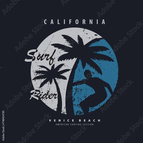 California Illustration typography for t shirt, poster, logo, sticker, or apparel merchandise