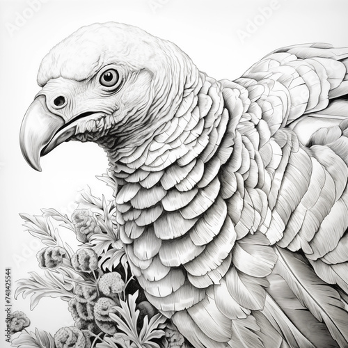 Coloring page California vulture photo