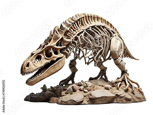 dinosaur fossilson a white background © Barra Fire
