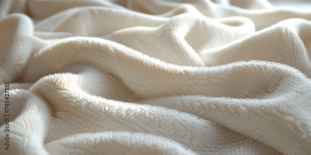 Abstract white cotton fabric weave of cotton or linen satin fabric lies texture background.
Abstract white cotton fabric weave of cotton or linen satin fabric lies texture background.