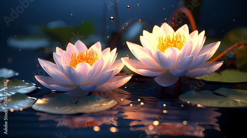 Beautiful lotus flower  spa concept