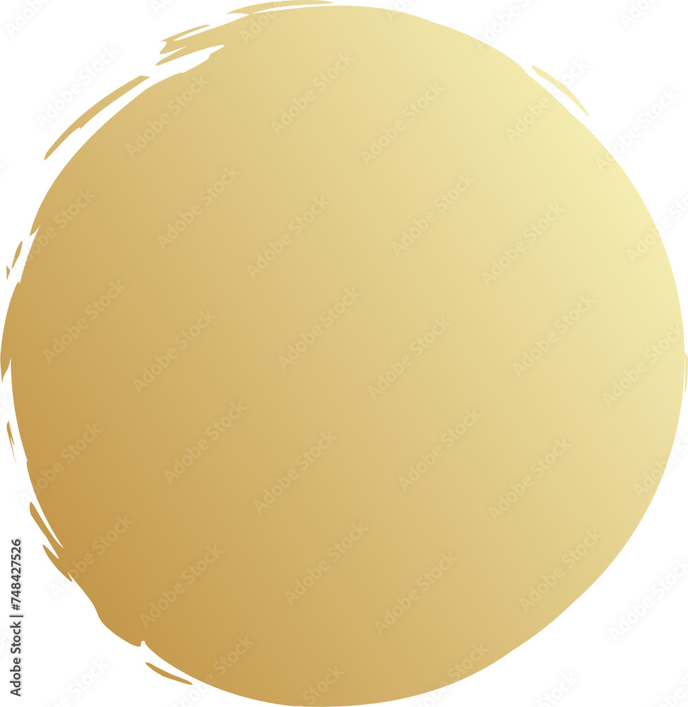 Gold different round brush. Design elements Gold different round brush. Design elements