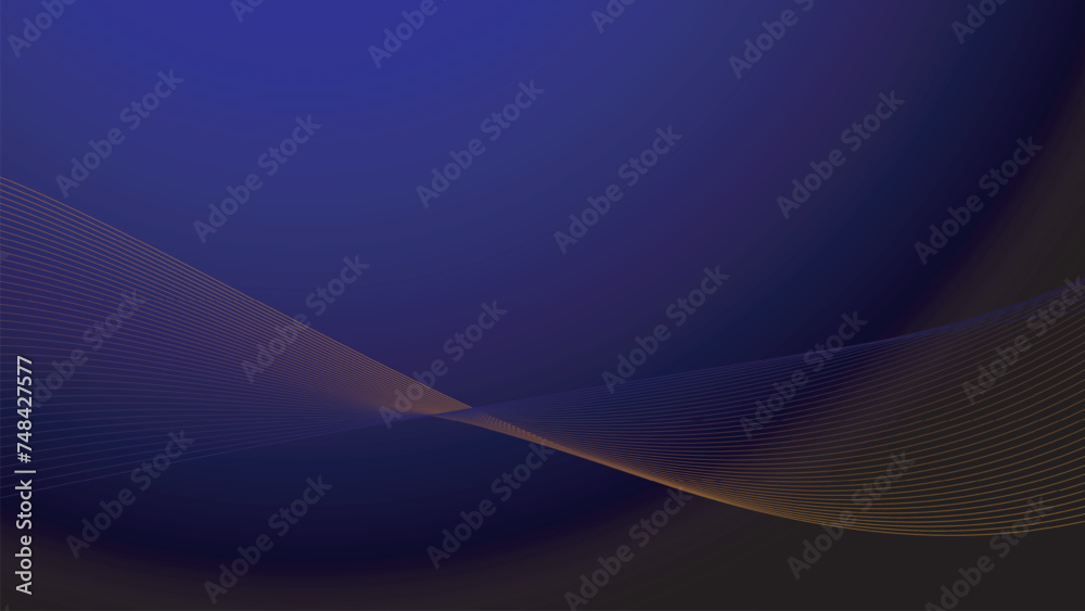 Dark Blue Abstract background wallpaper  with curve line vector image for backdrop or presentation
