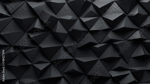 Black triangular abstract background,