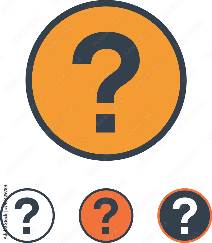 Question mark icons set. Question mark icons set.