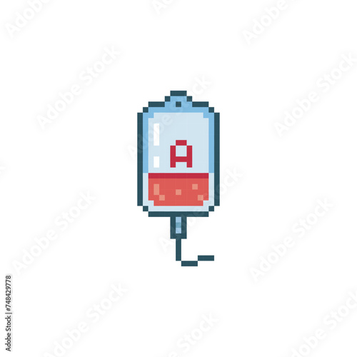 Blood bag, pixel art object