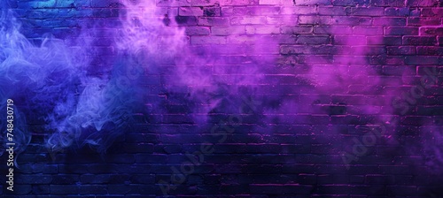 A brick wall emitting smoke from cracks and crevices. The smoke billows out, creating a stark contrast against the sturdy structure of the wall.