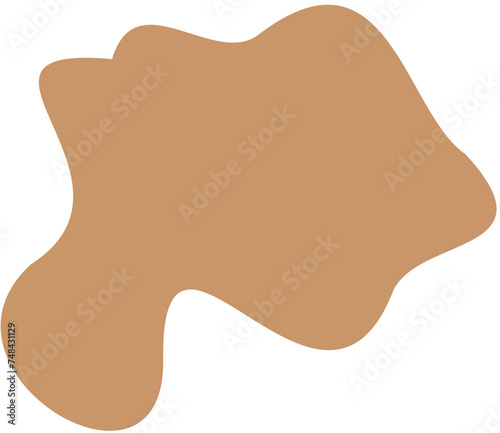 blob abstract shape flat color