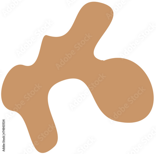 blob abstract shape flat color