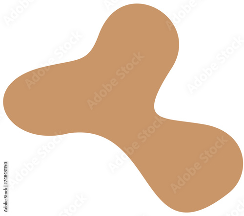 blob abstract shape flat color