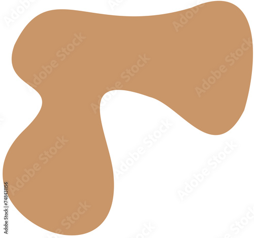 blob abstract shape flat color