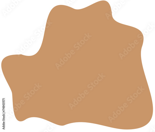 blob abstract shape flat color