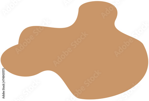 blob abstract shape flat color