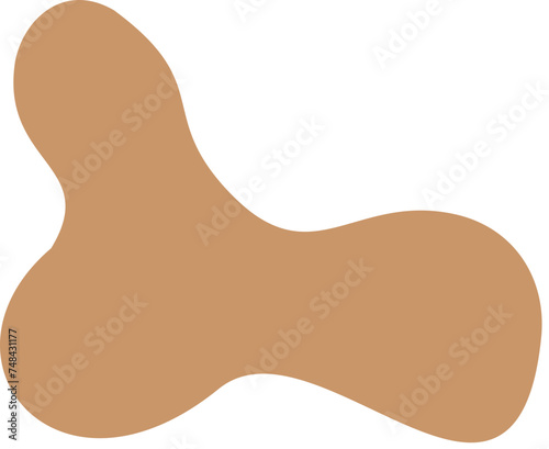 blob abstract shape flat color