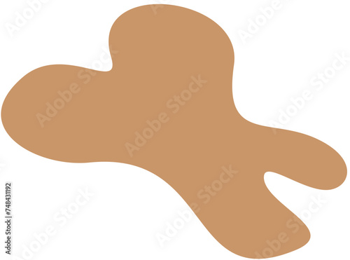 blob abstract shape flat color