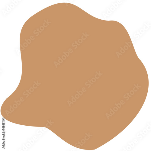 blob abstract shape flat color